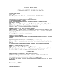 ANNO SCOLASTICO 2014-15 PROGRAMMA DI DIRITTO ED