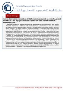 Metodo di estrazione di prodotti ad attività farmaceutica da piante