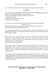 N. Beverini - Esercizi per il Corso di Fisica #1 Polo Universitario