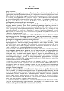 Laudatio di C. Lorenzetti
