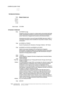 CURRICULUM VITAE Indirizzo Telefono E