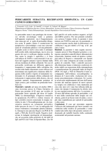 pericardite subacuta recidivante idiopatica: un caso