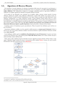 5.3. Algoritmo di Ricerca Binaria