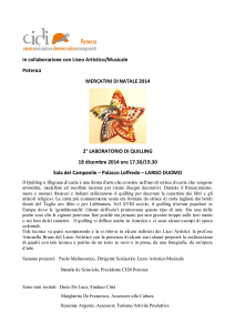 in collaborazione con Liceo Artistico/Musicale Potenza MERCATINI