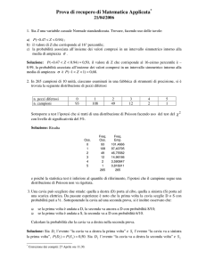 Prova di recupero di Matematica Applicata