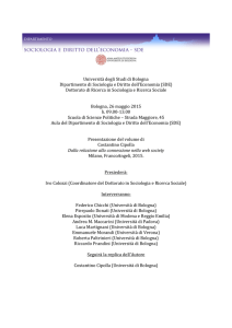 Università degli Studi di Bologna Dipartimento di Sociologia e Diritto