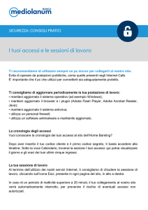 I tuoi accessi e la sessione di lavoro