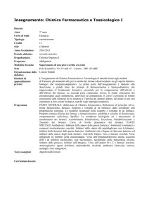 Chimica Farmaceutica e Tossicologica I