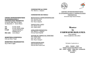 Programma Master Farmacovigilanza