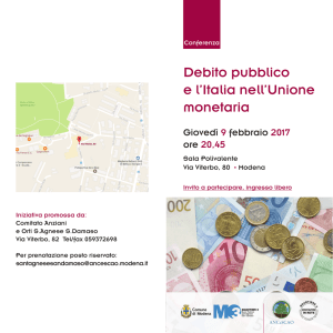 Debito pubblico e l`Italia nell`Unione monetaria