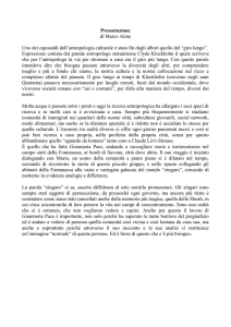 Presentazione di Marco Aime Uno dei caposaldi dell`antropologia