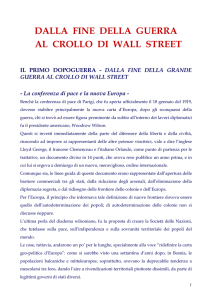 Dalla fine della guerra al crollo di Wall Street