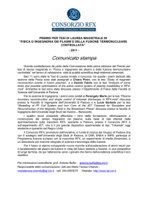 Comunicato stampa