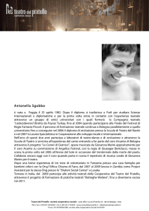 curriculum modello - Teatro del Pratello