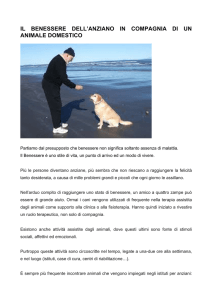 il benessere dell`anziano in compagnia di un