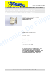 alimentatore stabilizzato 1 uscita per amplificatore da palo tal12101