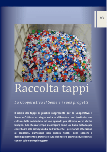 Progetto raccolta tappi, cooperativa IL SEME