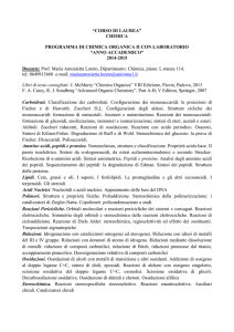 CHIMICA PROGRAMMA DI CHIMICA ORGANICA II CON