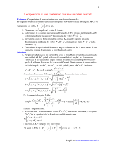 Composizione di una traslazione con una simmetria centrale