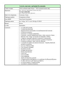 Lavoro, mercato e principi di economia