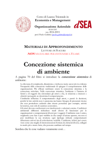 Concezione sistemica di ambiente - e