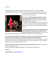 Al Giacometti per l`Associazione centro aiuto alla vita e alla famiglia
