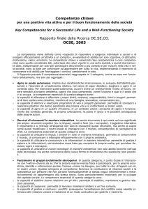 Competenze chiave Rapporto finale della Ricerca DE.SE.CO. OCSE