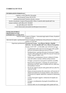 CURRICULUM VITÆ - Provincia di Torino