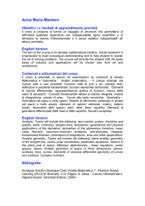 Matematica 1 corso A - Arch