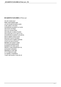 SE QUESTO È UN UOMO di Primo Levi _ITA