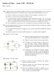 Verifica di Fisica – classe 5 BS – 20/10/16