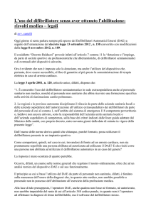 L`uso del difibrillatore senza aver ottenuto l`abilitazione: risvolti