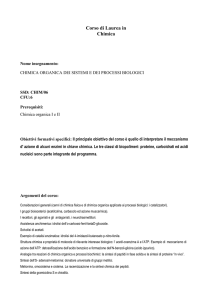 chimica organica dei sistemi e dei processi biologici