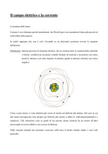 Il campo elettrico e la corrente