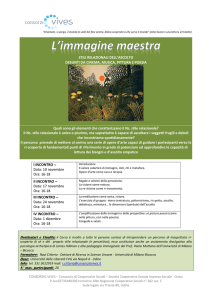 Locandina con le date degli incontri