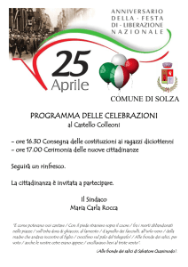 comune di solza programma delle celebrazioni