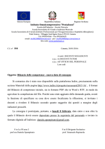 Oggetto: Bilancio delle competenze