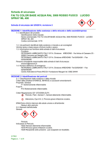SDS3179-Fai Tu Color Base acqua RAL 3000 Rosso fuoco lucido