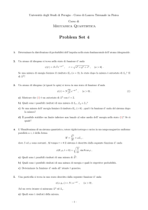 Esercizi di Meccanica Quantistica 3