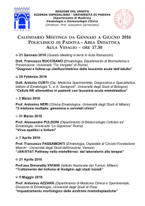 Calendario 2016 - Dipartimento di Medicina (DIMED)