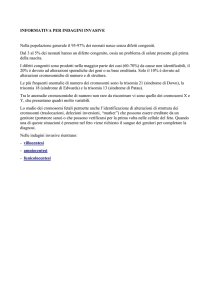 INFORMATIVA PER INDAGINI INVASIVE Nella popolazione