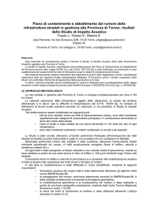 Piano di contenimento e abbattimento del rumore