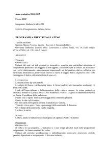 PROGRAMMA PREVISTO di LATINO