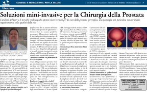 Soluzioni mini-invasive per la Chirurgia della Prostata