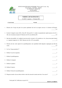 Verifica - Amo la matematica