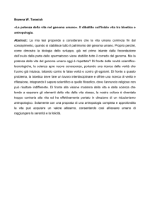 Bozena W. Tarasiuk «La potenza della vita nel genoma umano». Il