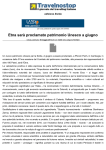 Etna sarà proclamato patrimonio Unesco a giugno