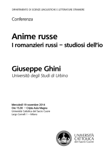19-nov14 Ghini - Dipartimenti - Università Cattolica del Sacro Cuore