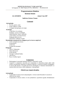 Programmazione Didattica Scienze Umane Indirizzo