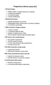 Programma di Storia classe III B